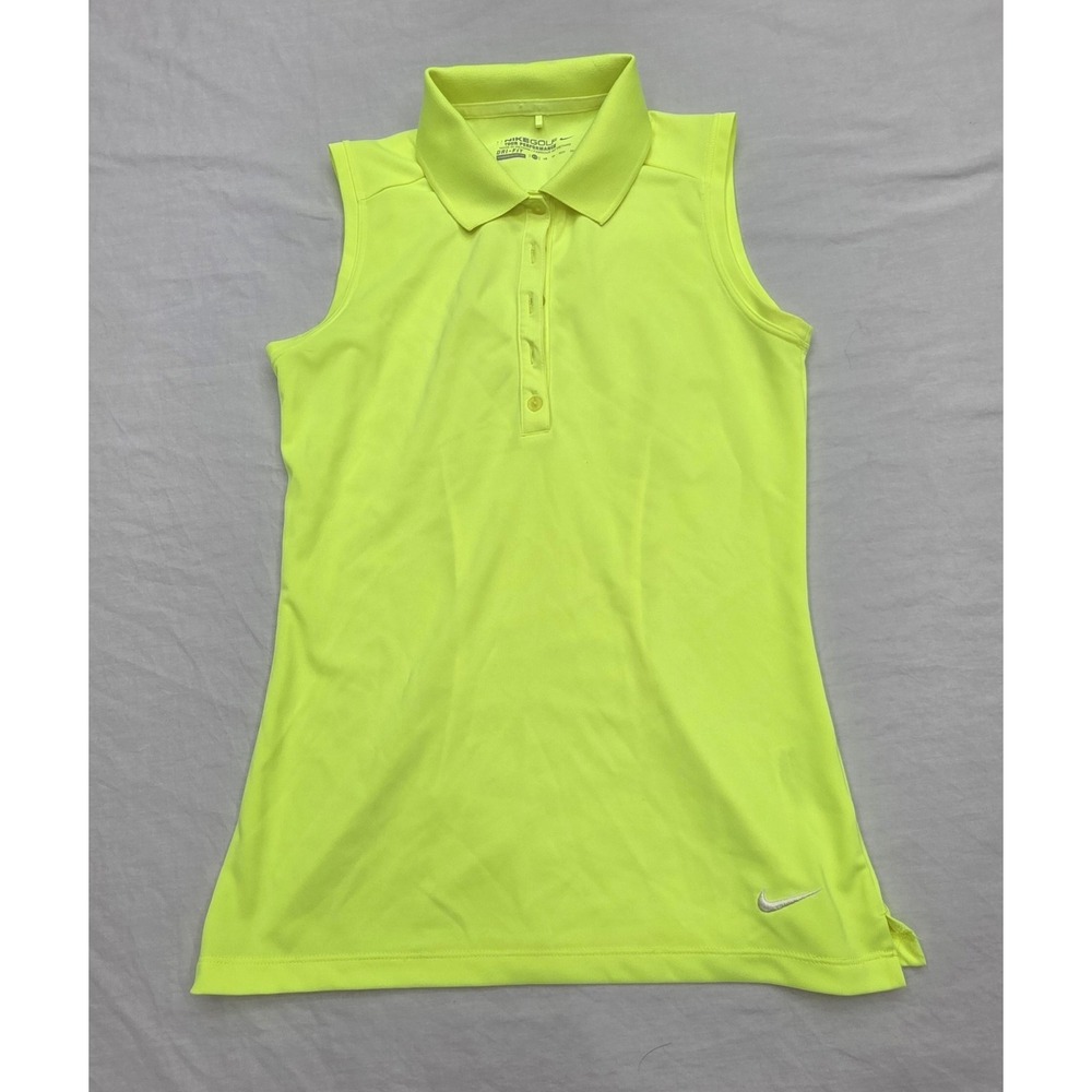 Nike Golf Tour Performance Highlighter Yellow Golf Top Women's Size XS
